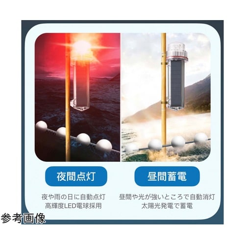 太陽光防水警告灯 赤・白 SLRW