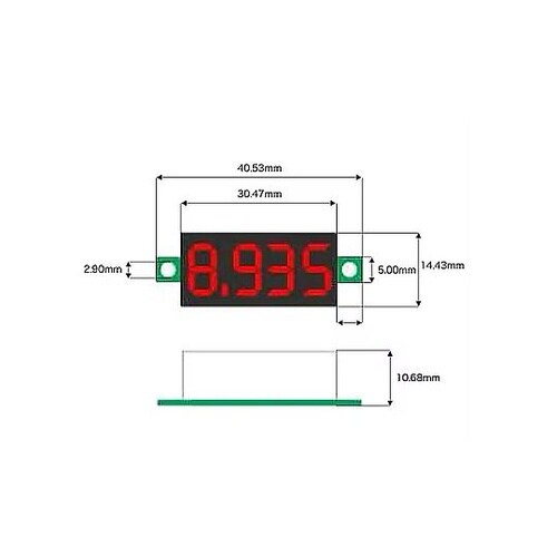 LEDデジタル電圧計 レッド DCV4−
