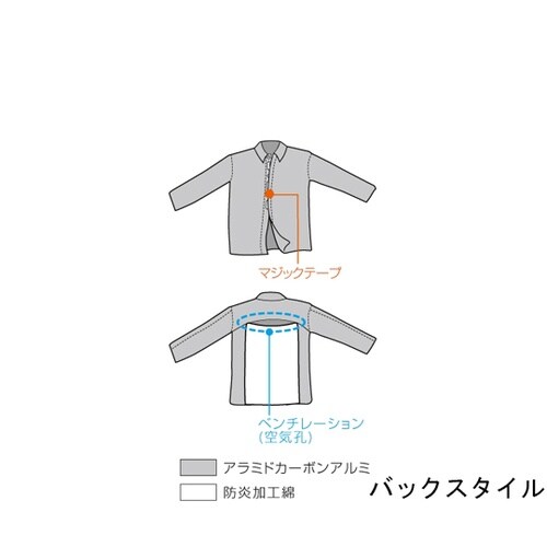 アルミ耐熱服(ジャンパー)LL NB−1