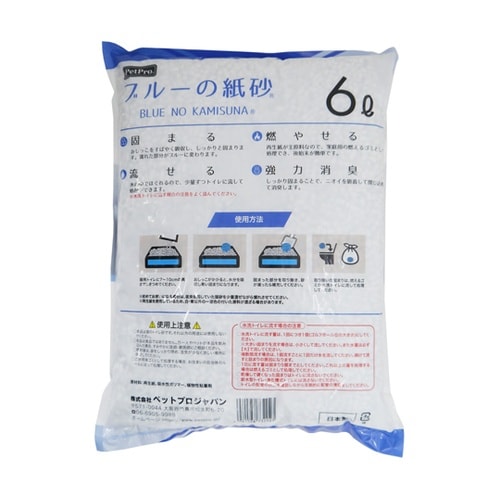 ペットプロ ブルーの紙砂 6L
