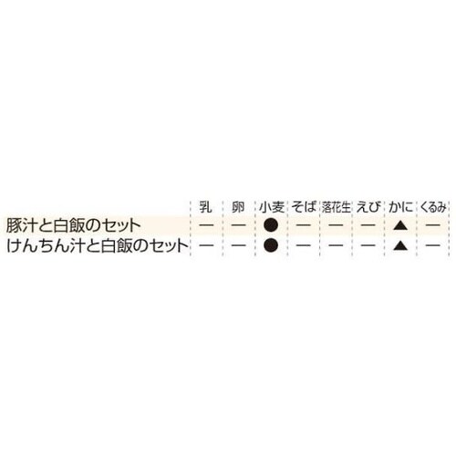 一汁ご膳 単品 豚汁と白飯のセット