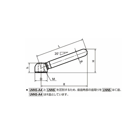 クランプナットレバー LNN・LNNS