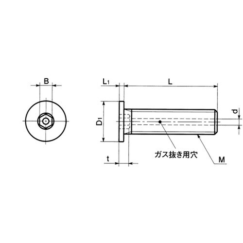 ネジコム(真空装置用ねじ) 六角穴付き極
