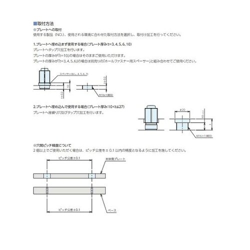 ホールファスナー ピンホールド ストレー