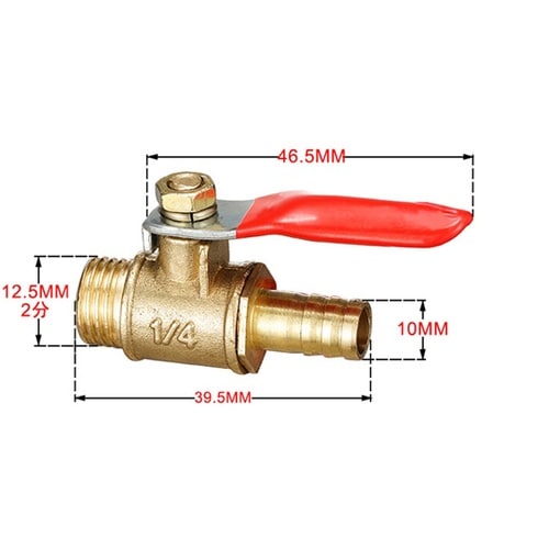 小型ボールバルブ ホースニップル一体型