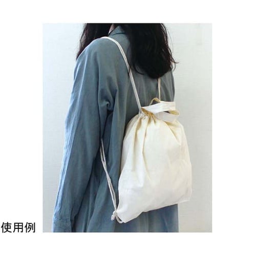 厚手コットン・ハンドル付リュック 生成