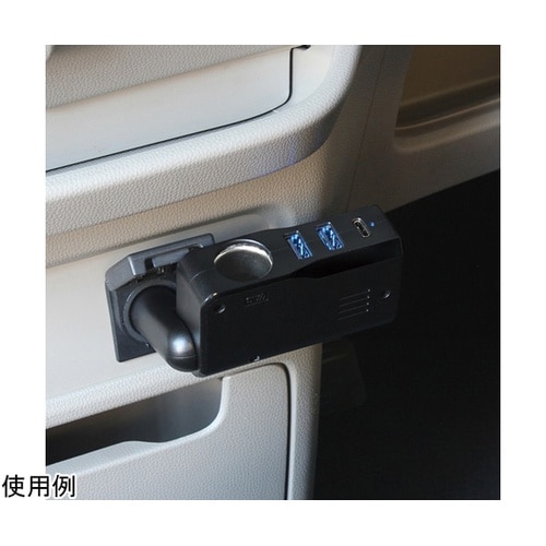 DC12V車用 スリムポート USB+T