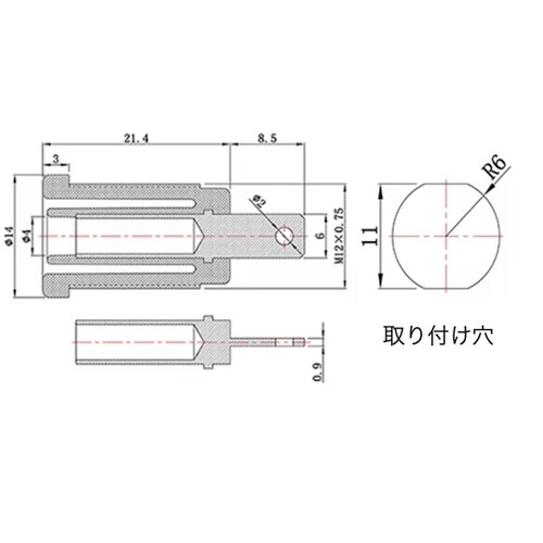 ターミナル 4mm 黒 1000V CA