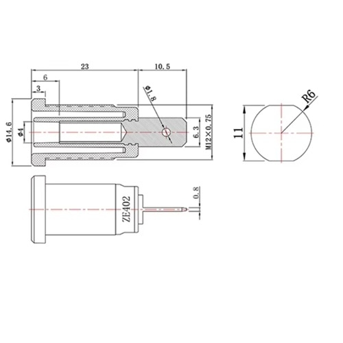 セーフティターミナル 4mm 赤 PA