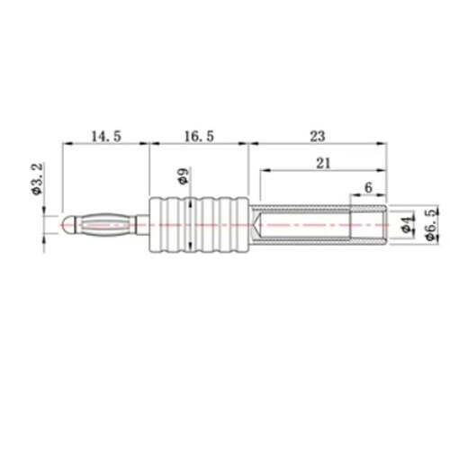 バナナプラグ 3m−4m変換アダプタ 赤
