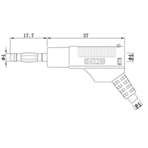 スタック可能バナナプラグ 4mm 赤 絶