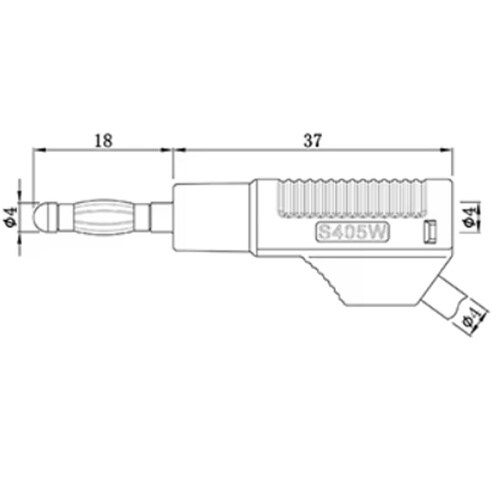 スタック可能バナナプラグ 4mm 黒 絶