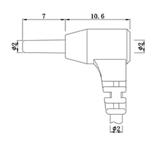 スタック可能バナナプラグ 2mm 赤 S