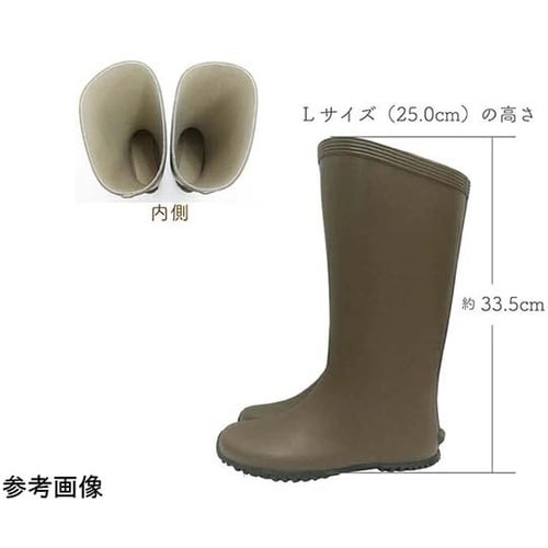 土がつきにく長靴 カーキ M(24.0c