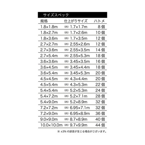 #3000ブルーシートPCハトメ 1.8
