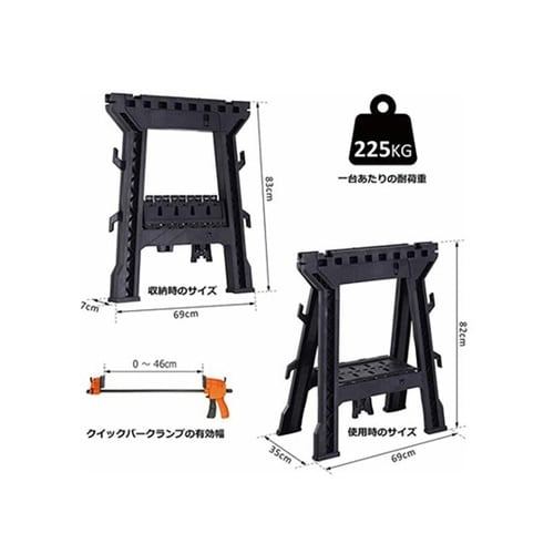 クイックバークランプが取り付けられる多機