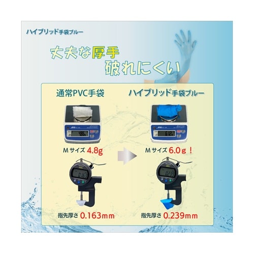 ハイブリッド手袋 Sサイズ 100枚入×