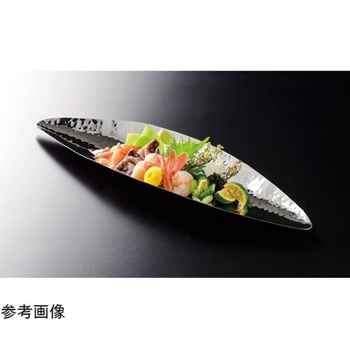 ステンレス槌目 木の葉型盛器(大) 23