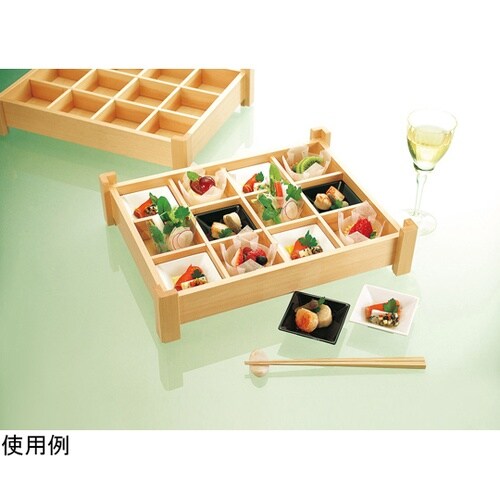 白木隅足十二仕切盛込 27164