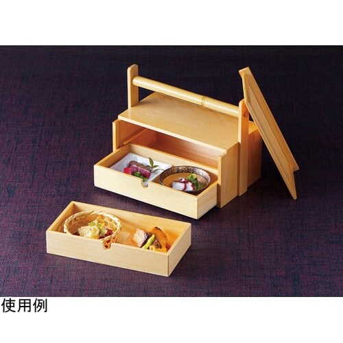 桧・岡持弁当 二段(透かし無し) 271
