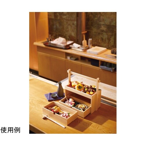 桧・引き出し弁当箱 27224
