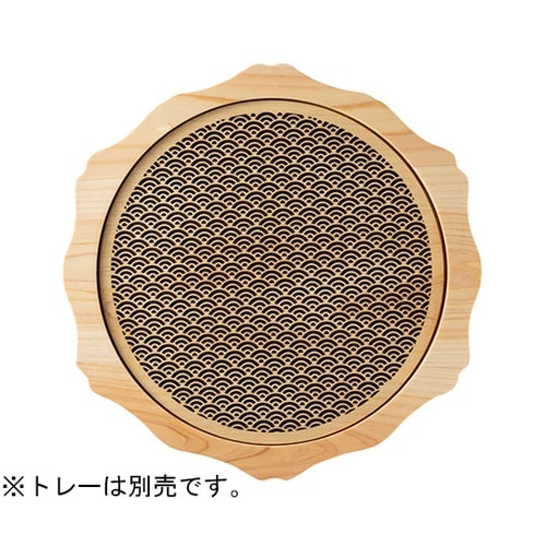 ひのき細密膳 丸(小)青海波 38135
