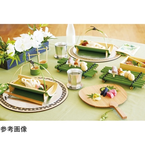 ひのき細密膳 丸(小)麻の葉 38136