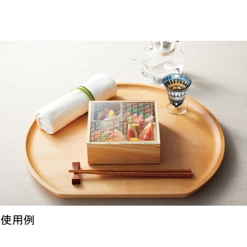 細密・正角料理箱(ガラス蓋仕様)麻の葉