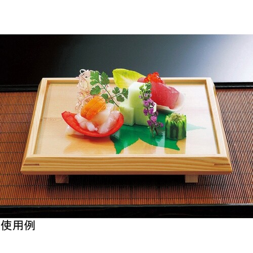 7寸正角前菜皿(ガラス付) 38486