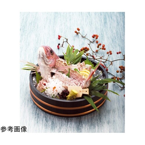 天然木盛込桶 黒彩色(目皿付) 尺1 3