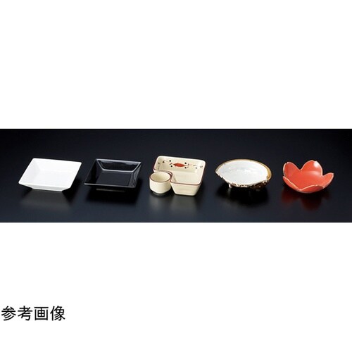 赤絵L字皿(千代久付) 26658