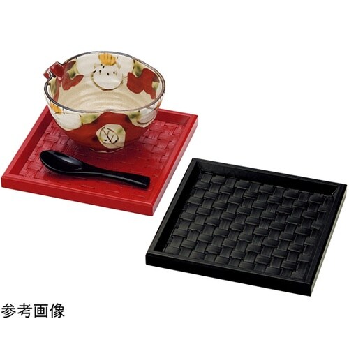 四ッ目銘々盆 黒 25983