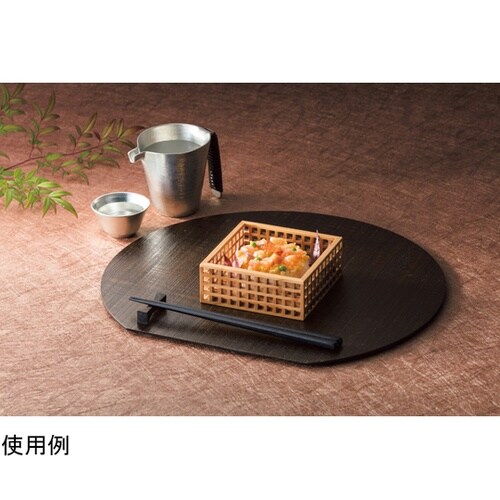 本漆荒肌多目的トレイ 半月 15527