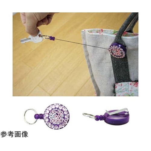 クリアリールキーホルダー 全長6cm・φ