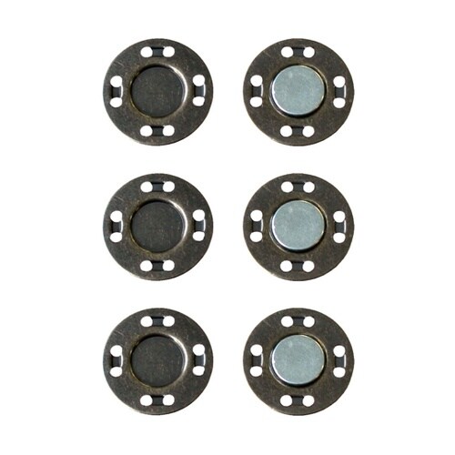 縫い付マグネット φ20mm アンティー