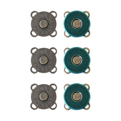 縫い付マグネット φ18mm アンティー