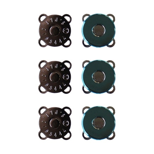 縫い付マグネット φ18mm ブラックニ