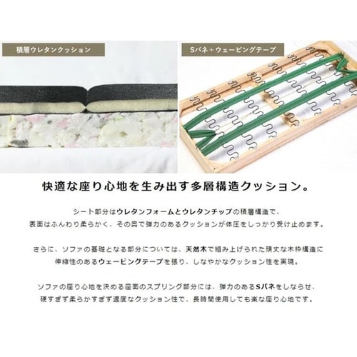 組立式ソファ3人掛け IW−74