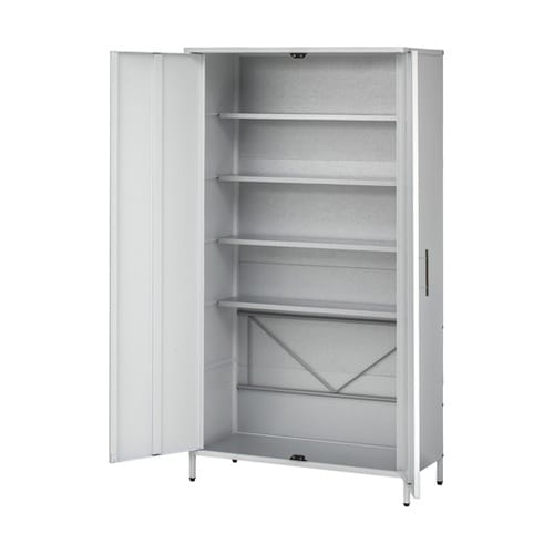 美WOOD スリム収納庫 L ブラウンウ