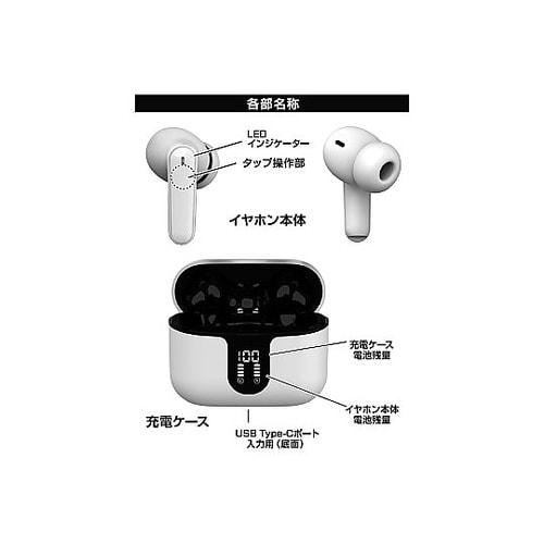 スマート完全ワイヤレス ステレオイヤホン