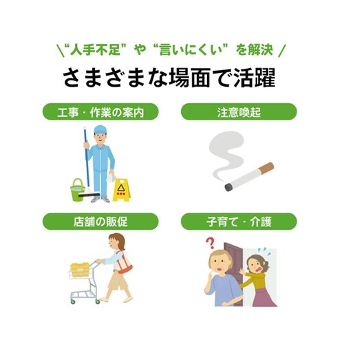 【屋内用】人感センサー 音声ガイド(US