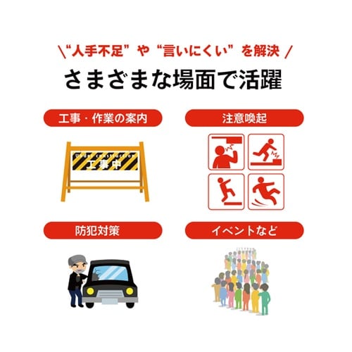 【屋外用】太陽充電人感センサー音声ガイド