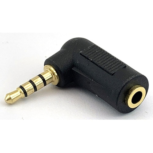 φ3.5mm 4極ステレオプラグL型変換