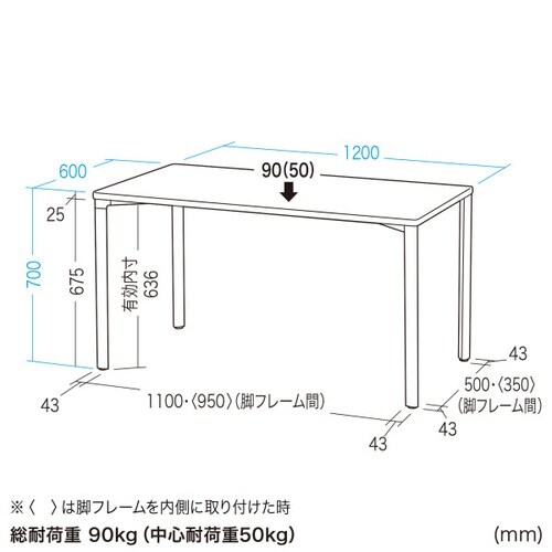 eテーブル受注生産品MEF−12060LM