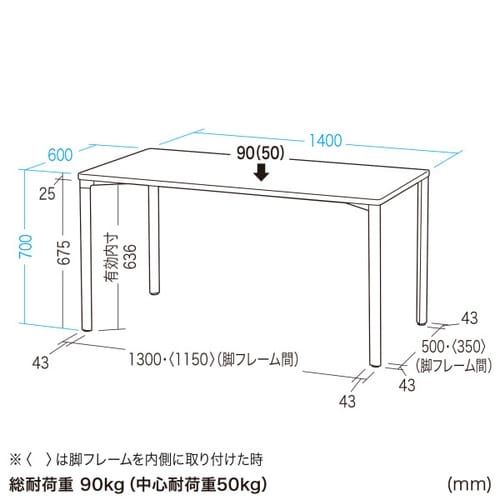 eテーブル受注生産品MEF−14060LM