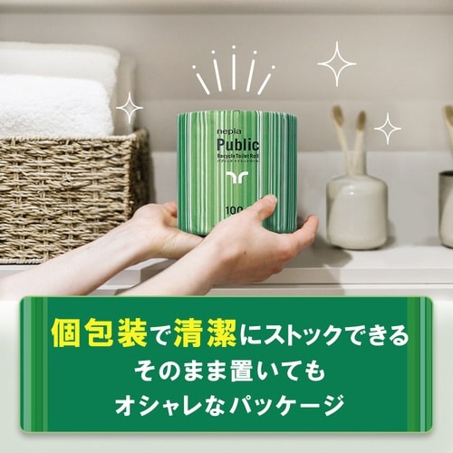 パブリックトイレットロール個包装S100m 80個