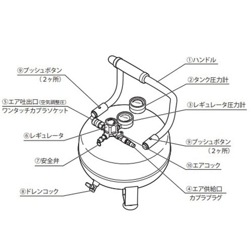 EA116Z−51 8L 補助タンク(エアーコンプ