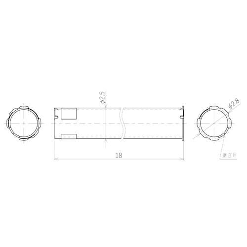EA125DX−42A 4x2.5mm チューブ内