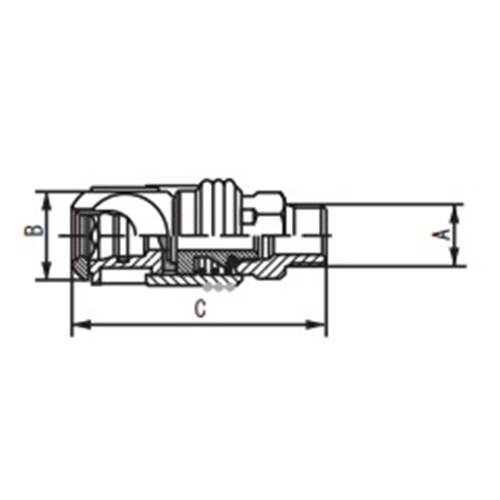 EA140RB−2A R 1/4” 雄ねじエアーカ