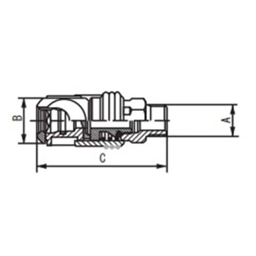 EA140RB−3A R 3/8” 雄ねじエアーカ